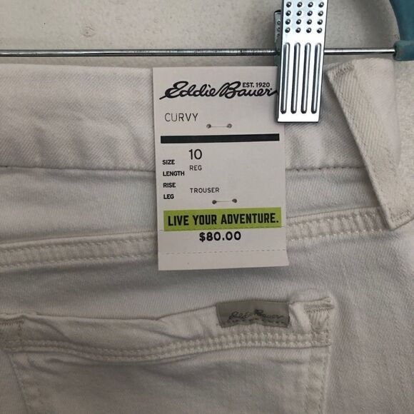 EDDIE BAUER Curvy Denim Jeans in White.Size Various - Picture 4 of 14
